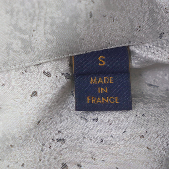 LOUIS VUITTON Long sleeve shirt HLS90W Outer material: silk 100% Light gray mens S Used Authentic