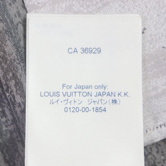 LOUIS VUITTON Long sleeve shirt HLS90W Outer material: silk 100% Light gray mens S Used Authentic