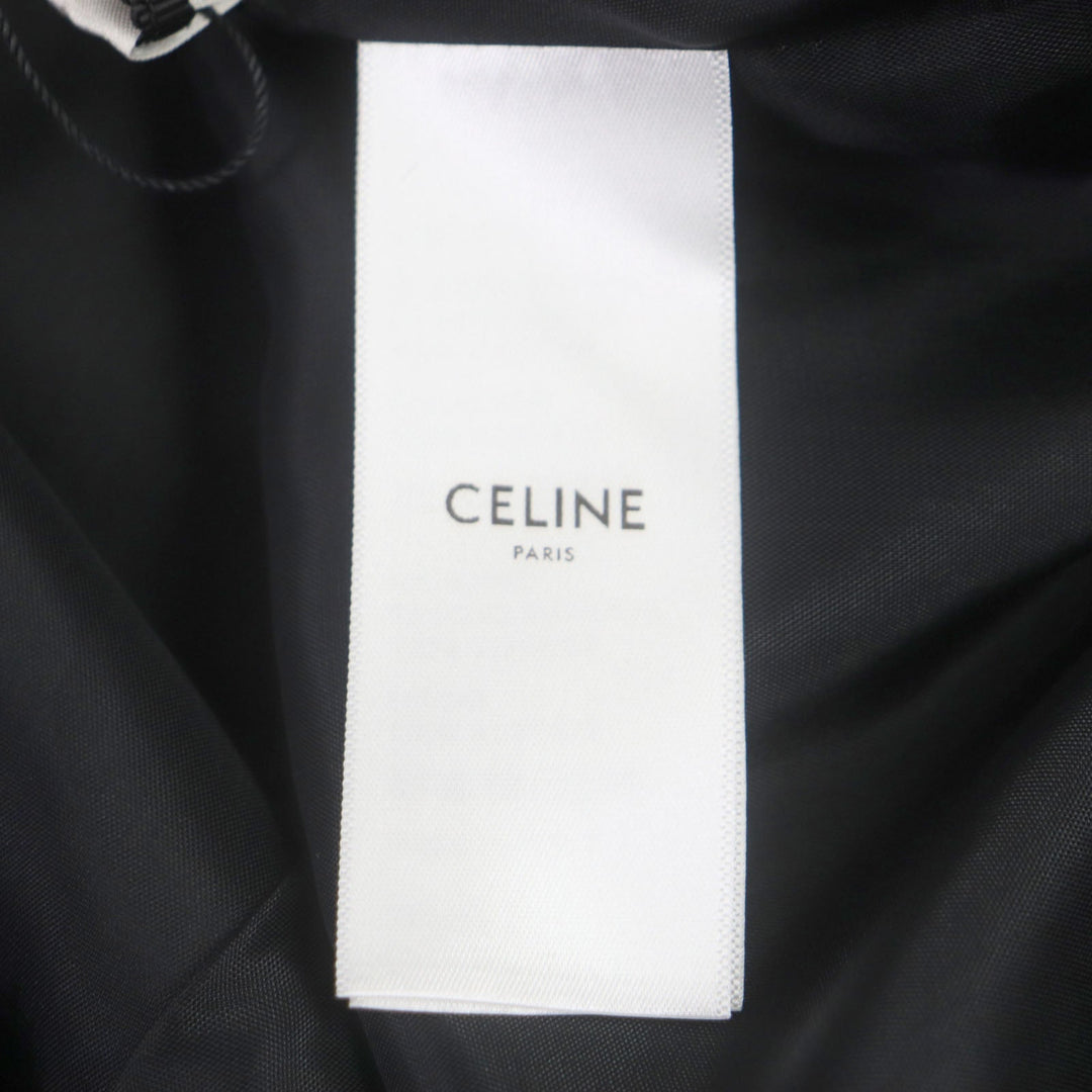 CELINE Stajan 2V28H353Q Outer: 100% rayon, Lining: 100% acetate Ivory Multi Teddy Jacket With Satin Artist Print mens 50 Used Authentic