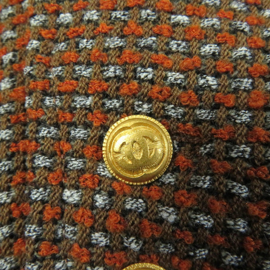 CHANEL setup P08097 96A Outer: 75% wool, Outer: 25% nylon, Lining: 95% silk, Lining: 5% polyurethane Brown type Women 38 Used Authentic