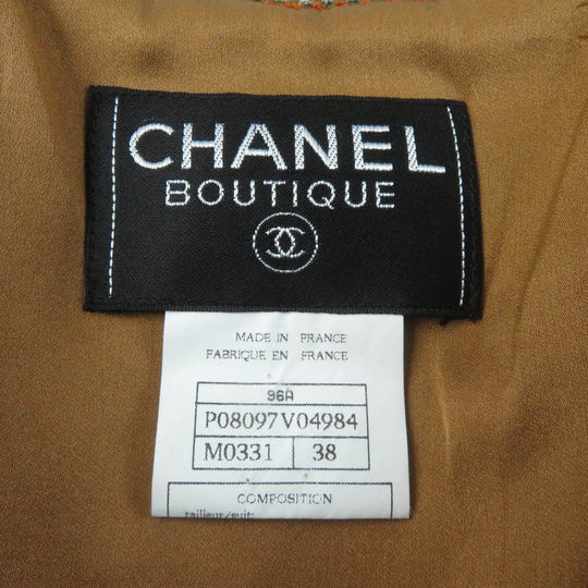 CHANEL setup P08097 96A Outer: 75% wool, Outer: 25% nylon, Lining: 95% silk, Lining: 5% polyurethane Brown type Women 38 Used Authentic