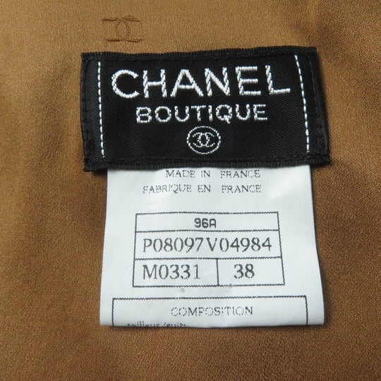 CHANEL setup P08097 96A Outer: 75% wool, Outer: 25% nylon, Lining: 95% silk, Lining: 5% polyurethane Brown type Women 38 Used Authentic