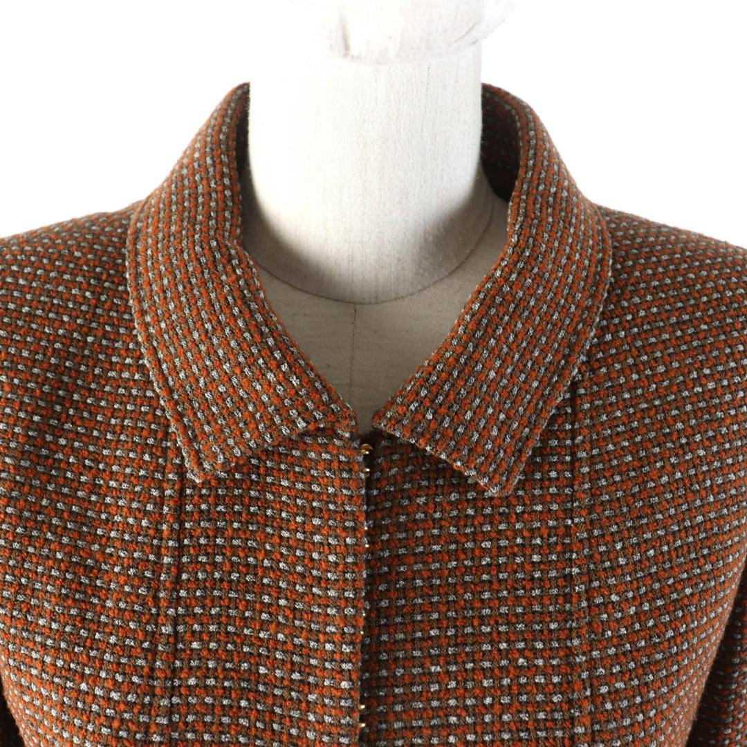 CHANEL setup P08097 96A Outer: 75% wool, Outer: 25% nylon, Lining: 95% silk, Lining: 5% polyurethane Brown type Women 38 Used Authentic