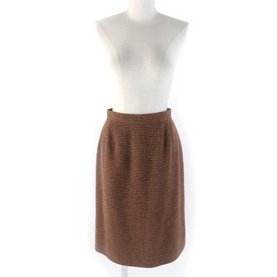 CHANEL setup P08097 96A Outer: 75% wool, Outer: 25% nylon, Lining: 95% silk, Lining: 5% polyurethane Brown type Women 38 Used Authentic