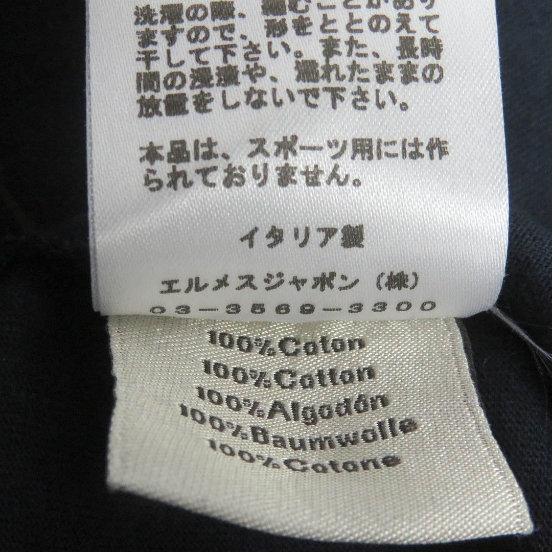 HERMES Short sleeve T-shirt Main: 100% cotton Navy mens S Used Authentic