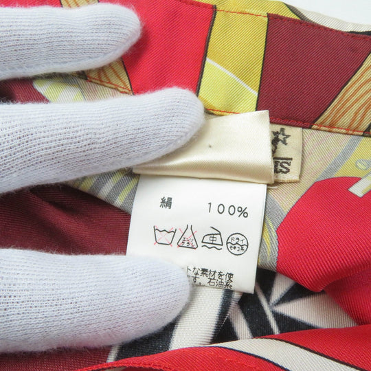 HERMES Short sleeve shirt Main: 100% silk Multi Women 38 Used Authentic