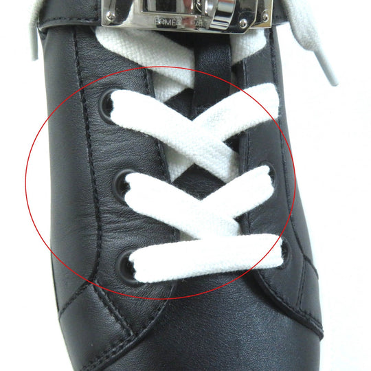 HERMES High cut sneakers 212260Z Main: Leather black Daydream Women 36.5 Used Authentic