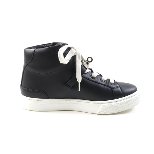 HERMES High cut sneakers 212260Z Main: Leather black Daydream Women 36.5 Used Authentic