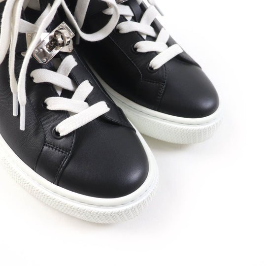 HERMES High cut sneakers 212260Z Main: Leather black Daydream Women 36.5 Used Authentic