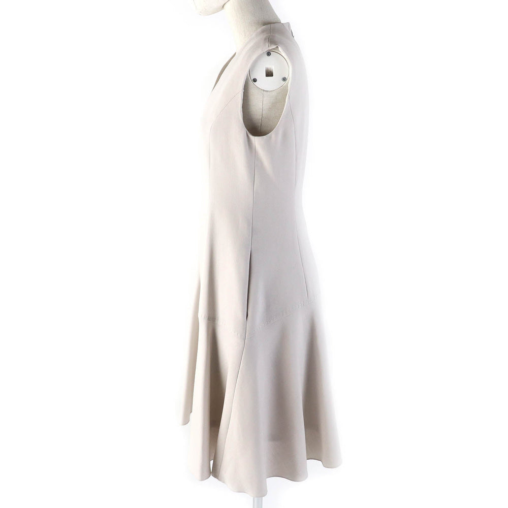 FOXEY one piece 34163 Outer material: 80% wool, Outer material: 20% polyester, Lining: 100% cupra, Part: 100% cupra light beige Rhythm Flare Women 40 Used Authentic