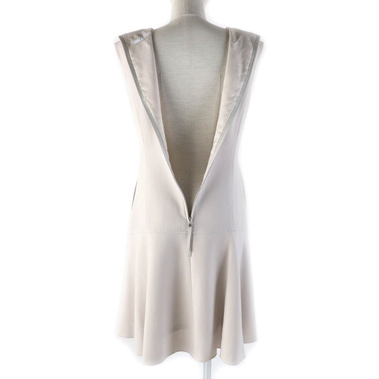 FOXEY one piece 34163 Outer material: 80% wool, Outer material: 20% polyester, Lining: 100% cupra, Part: 100% cupra light beige Rhythm Flare Women 40 Used Authentic