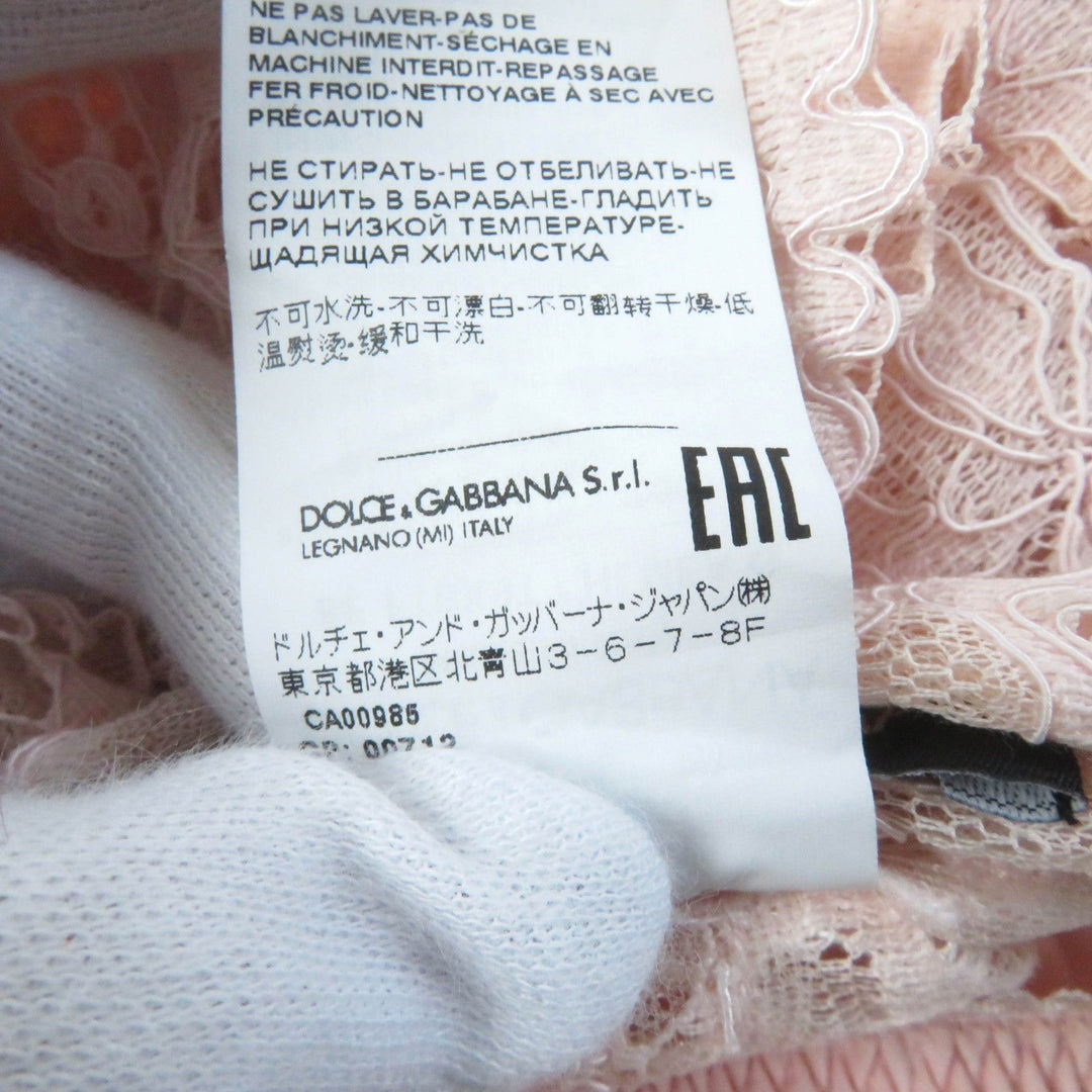 DOLCE&GABBANA Shorts FTBXST/HLMEA Outer: 51% cotton, Outer: 41% rayon, Outer: 8%, Lining: 96% silk, Lining: 4% pink Women 38 Used Authentic