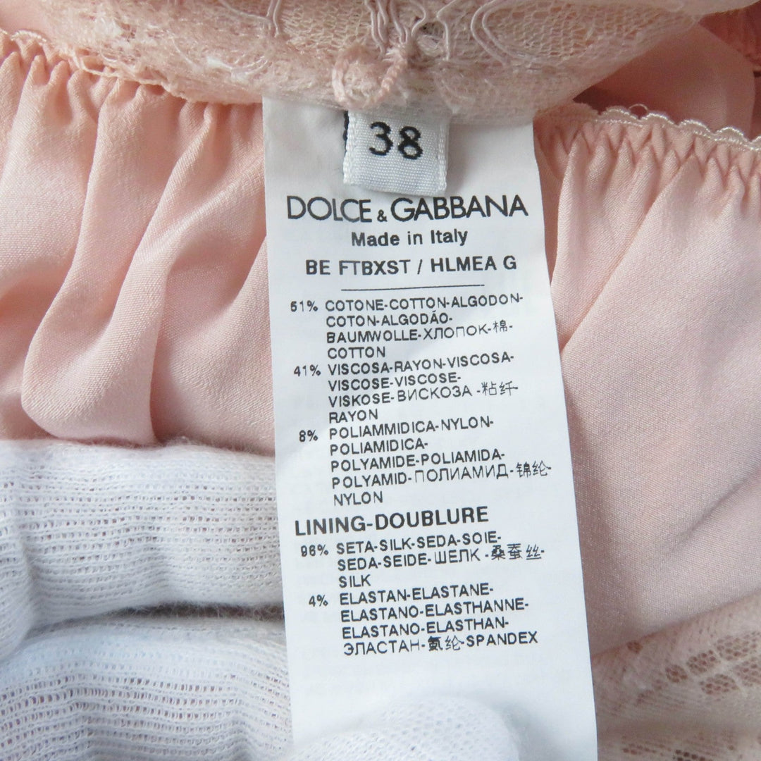 DOLCE&GABBANA Shorts FTBXST/HLMEA Outer: 51% cotton, Outer: 41% rayon, Outer: 8%, Lining: 96% silk, Lining: 4% pink Women 38 Used Authentic