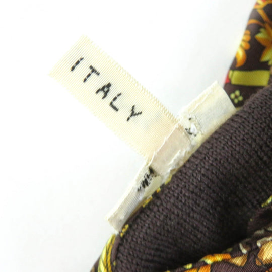 HERMES tops Main: 100% silk, Main: 100% wool Dark Brown Yellow Women S Used Authentic