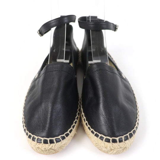 HERMES Slip-on Main: Leather black Women 36 Used Authentic