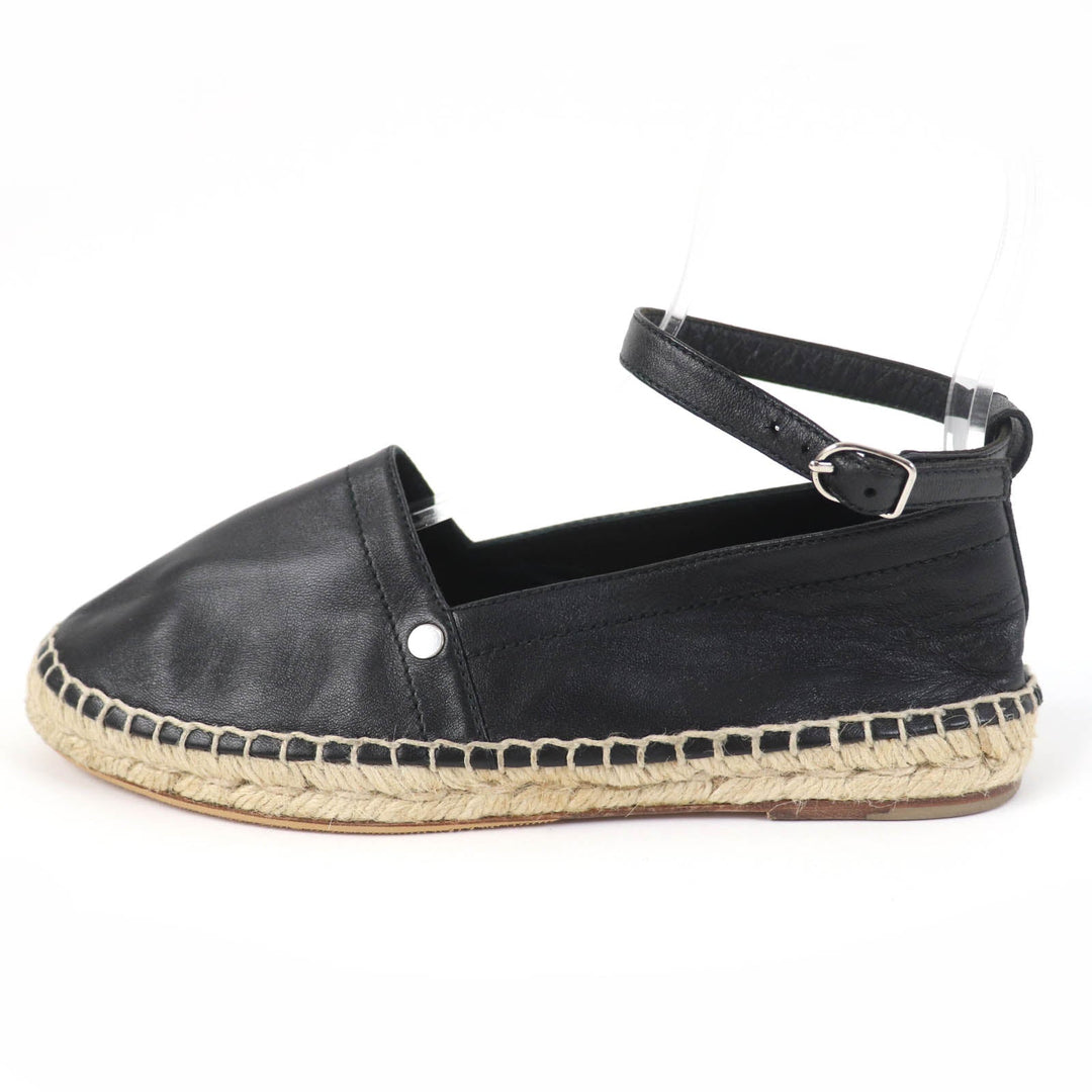 HERMES Slip-on Main: Leather black Women 36 Used Authentic