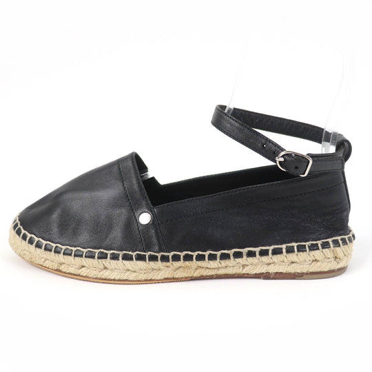 HERMES Slip-on Main: Leather black Women 36 Used Authentic