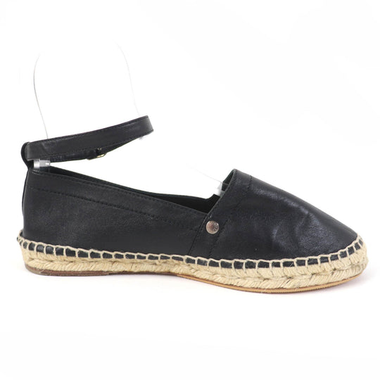HERMES Slip-on Main: Leather black Women 36 Used Authentic