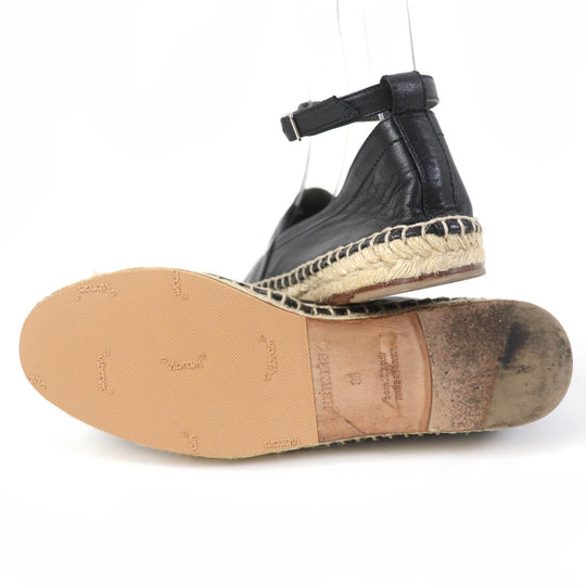HERMES Slip-on Main: Leather black Women 36 Used Authentic