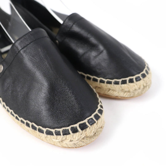 HERMES Slip-on Main: Leather black Women 36 Used Authentic