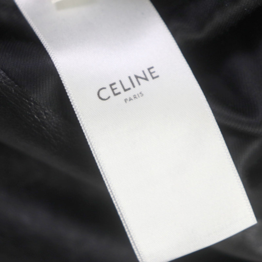 CELINE Riders jacket 2E467297D Lining: 70% cupra, Lining: 30% cotton, Outer: cowhide black mens 48 Used Authentic