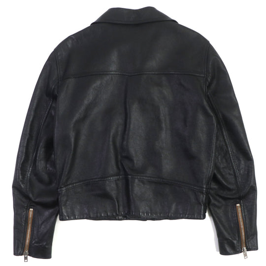 CELINE Riders jacket 2E467297D Lining: 70% cupra, Lining: 30% cotton, Outer: cowhide black mens 48 Used Authentic