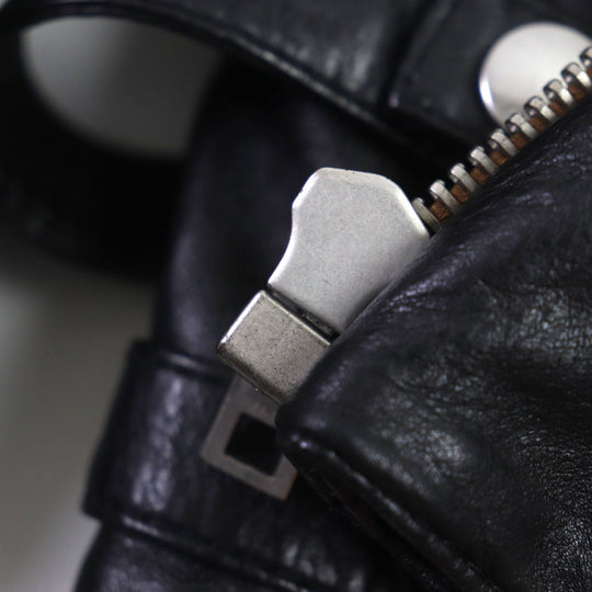 CELINE Riders jacket 2E467297D Lining: 70% cupra, Lining: 30% cotton, Outer: cowhide black mens 48 Used Authentic