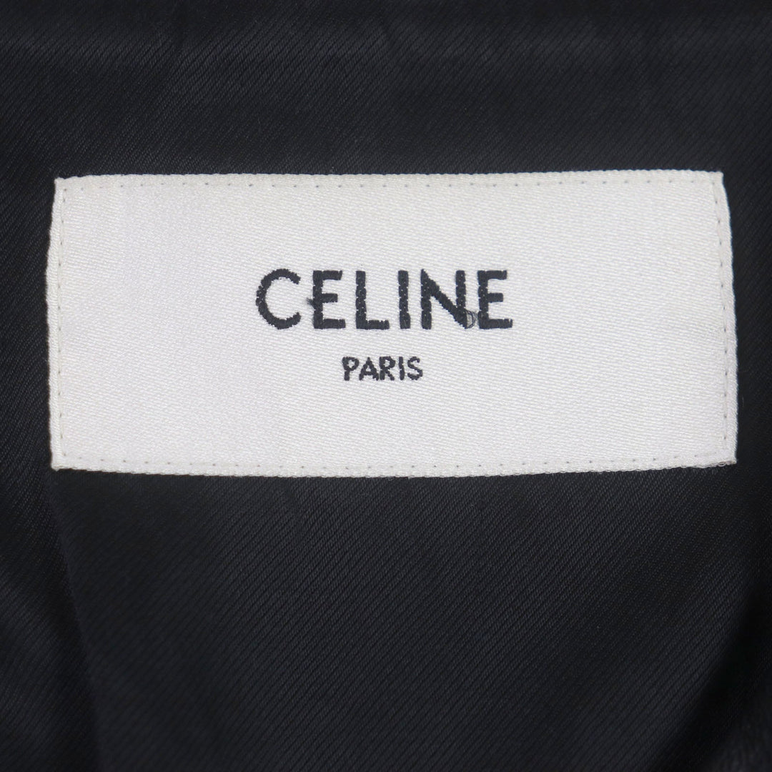 CELINE Riders jacket 2E467297D Lining: 70% cupra, Lining: 30% cotton, Outer: cowhide black mens 48 Used Authentic