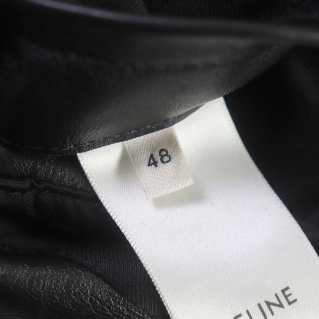 CELINE Riders jacket 2E467297D Lining: 70% cupra, Lining: 30% cotton, Outer: cowhide black mens 48 Used Authentic