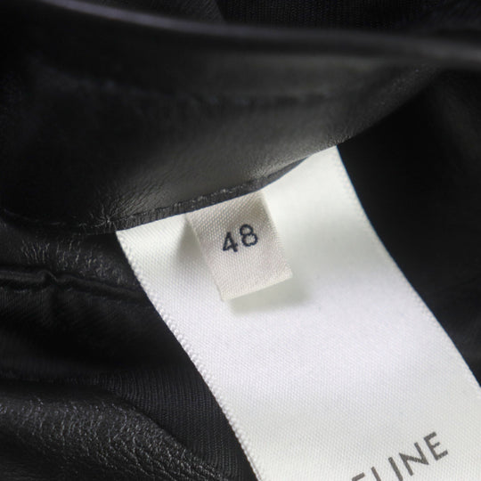 CELINE Riders jacket 2E467297D Lining: 70% cupra, Lining: 30% cotton, Outer: cowhide black mens 48 Used Authentic