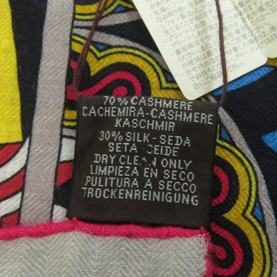 HERMES Stall H243853S Main: 70% cashmere, Main: 30% silk Multi Caljean 140 Women Used Authentic