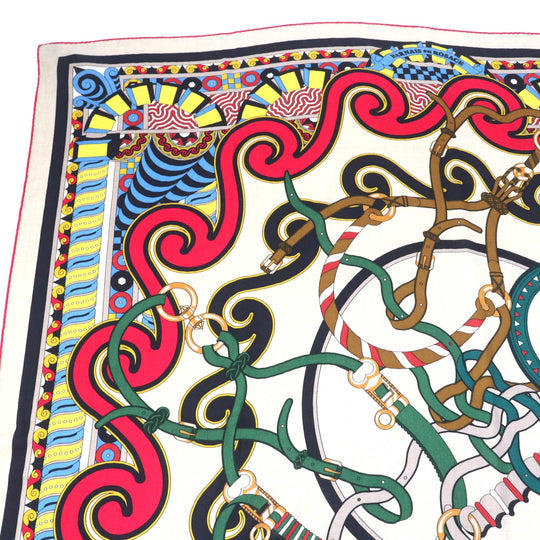 HERMES Stall H243853S Main: 70% cashmere, Main: 30% silk Multi Caljean 140 Women Used Authentic