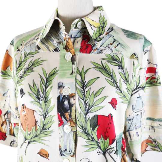 HERMES one piece Main: 100% silk Multi Women 36 Used Authentic