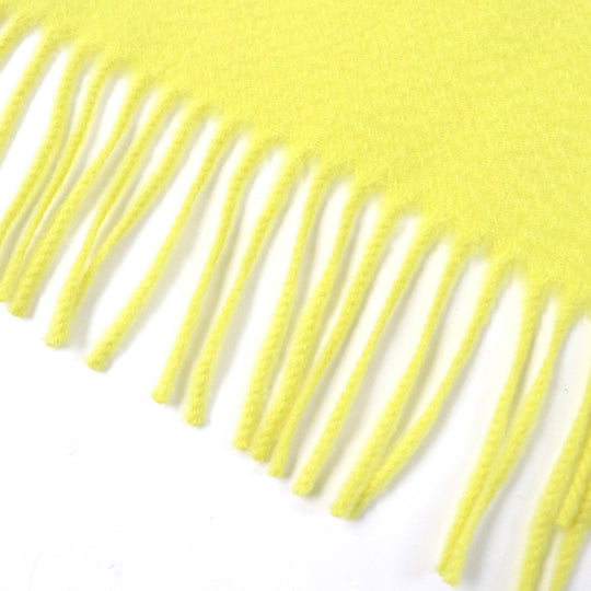 HERMES shawl Main: 100% cashmere yellow Women Used Authentic