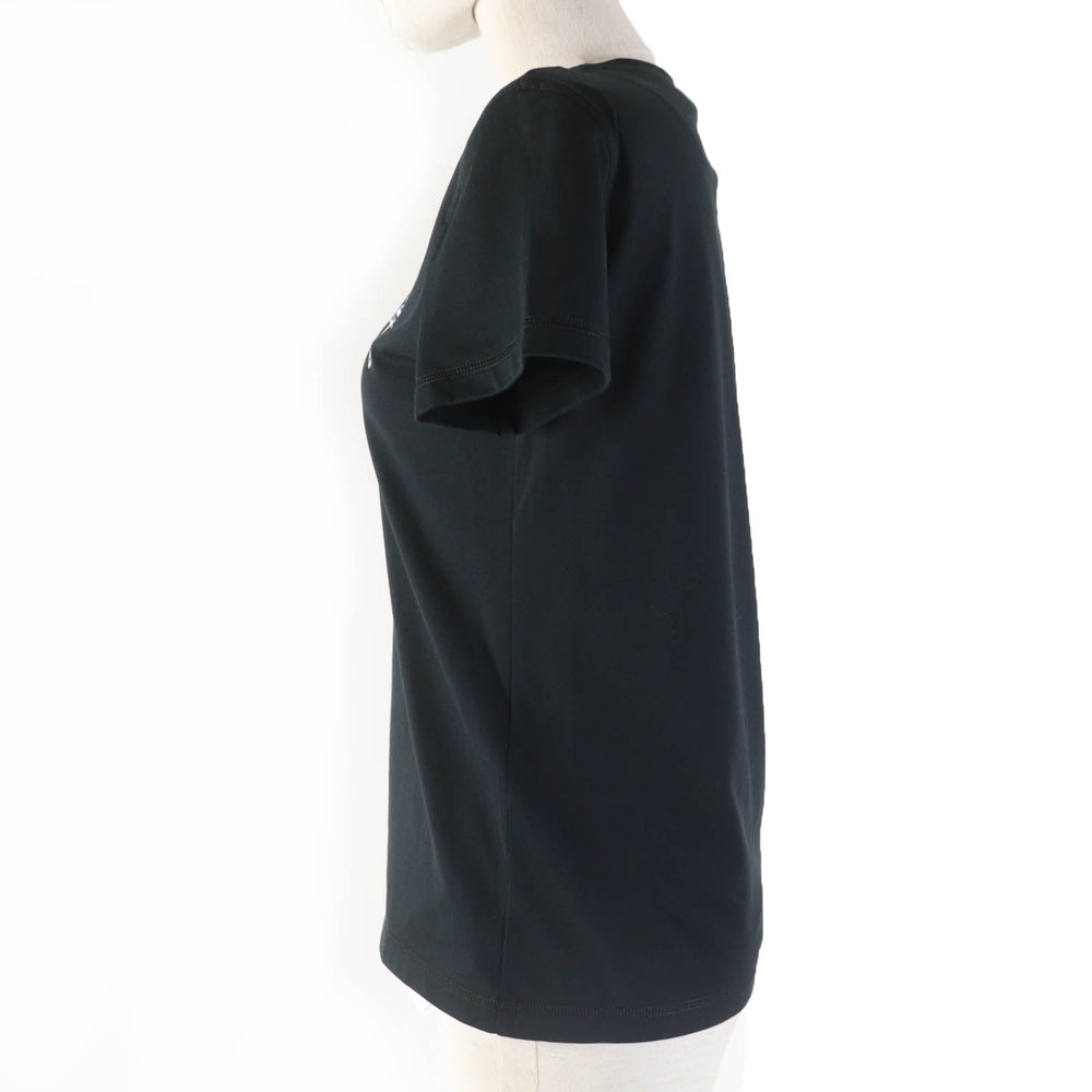 HERMES Short sleeve T-shirt 4H4642DA Main: 100% cotton, part: 98% cotton, part: 2% polyurethane black Women 34 Used Authentic