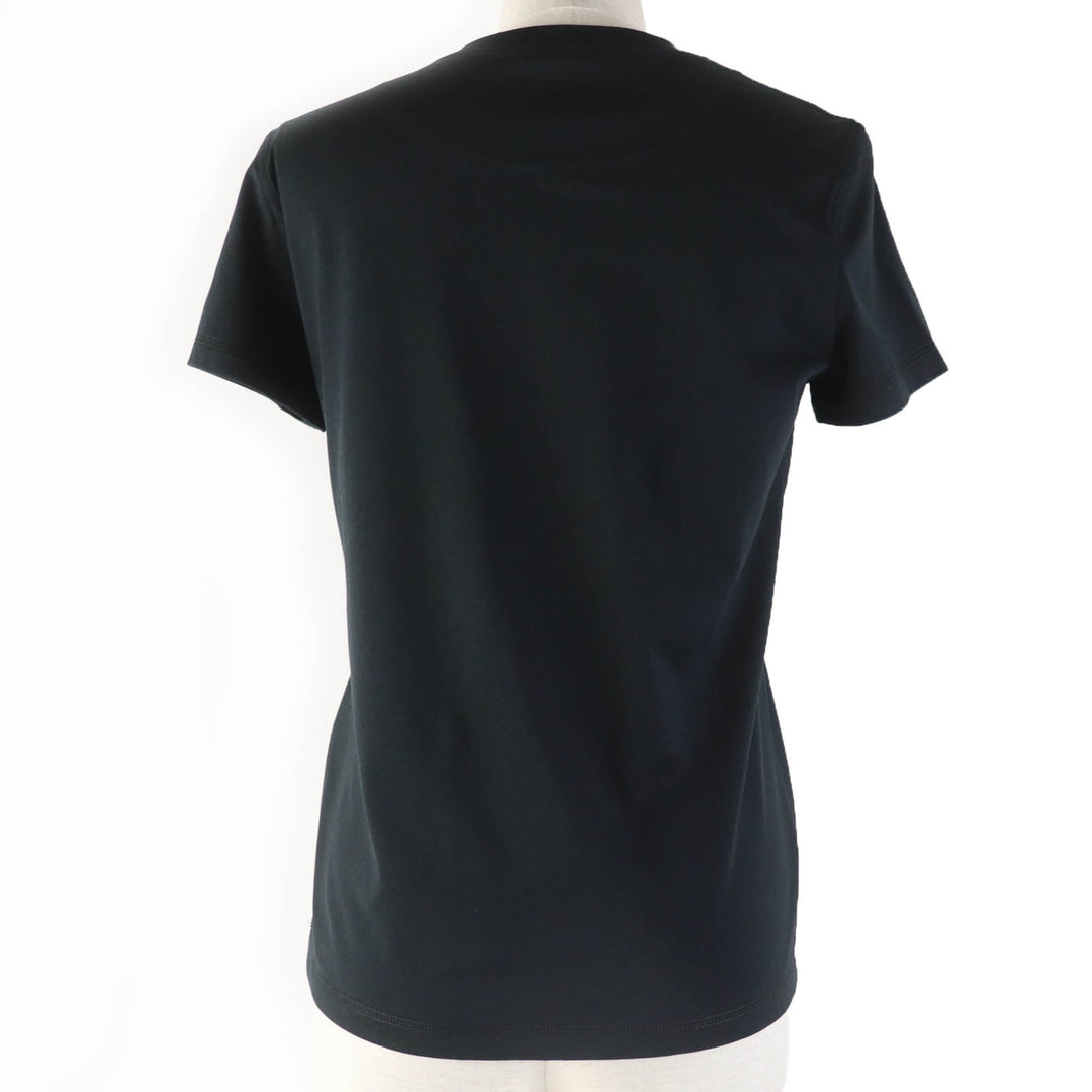 HERMES Short sleeve T-shirt 4H4642DA Main: 100% cotton, part: 98% cotton, part: 2% polyurethane black Women 34 Used Authentic