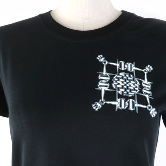 HERMES Short sleeve T-shirt 4H4642DA Main: 100% cotton, part: 98% cotton, part: 2% polyurethane black Women 34 Used Authentic