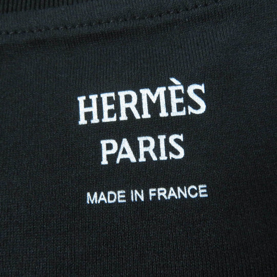 HERMES Short sleeve T-shirt 4H4642DA Main: 100% cotton, part: 98% cotton, part: 2% polyurethane black Women 34 Used Authentic
