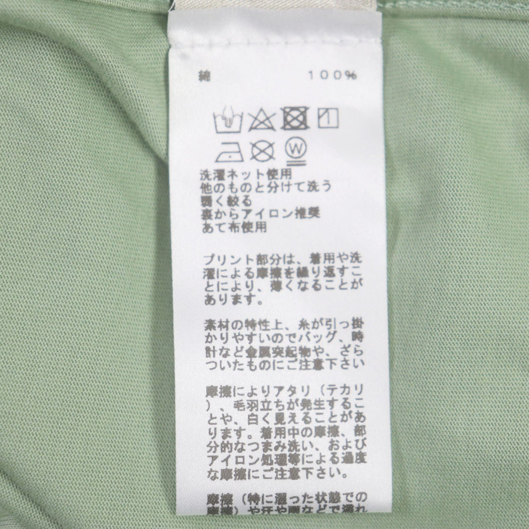 HERMES Short sleeve T-shirt H367970HA Main: 100% cotton green quarter bash mens S Used Authentic