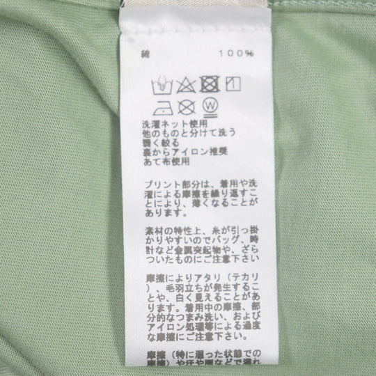 HERMES Short sleeve T-shirt H367970HA Main: 100% cotton green quarter bash mens S Used Authentic