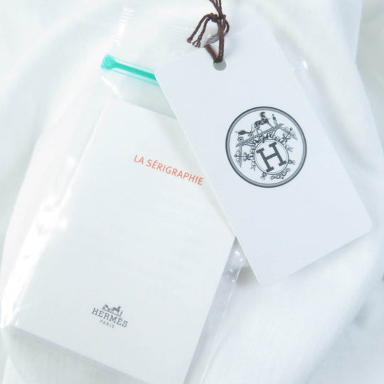 HERMES Short sleeve T-shirt 3H4611DL Main: 100% cotton white De Re Boucle Women 44 Used Authentic