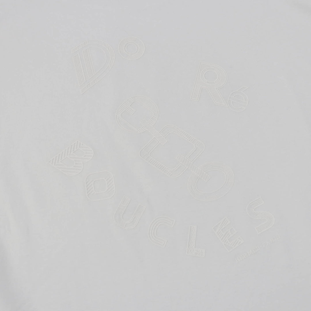 HERMES Short sleeve T-shirt 3H4611DL Main: 100% cotton white De Re Boucle Women 44 Used Authentic
