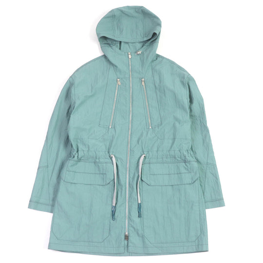HERMES coat Main: 58% cupra, Main: 42% nylon, Part: 100% cotton Light blue mens 48 Used Authentic