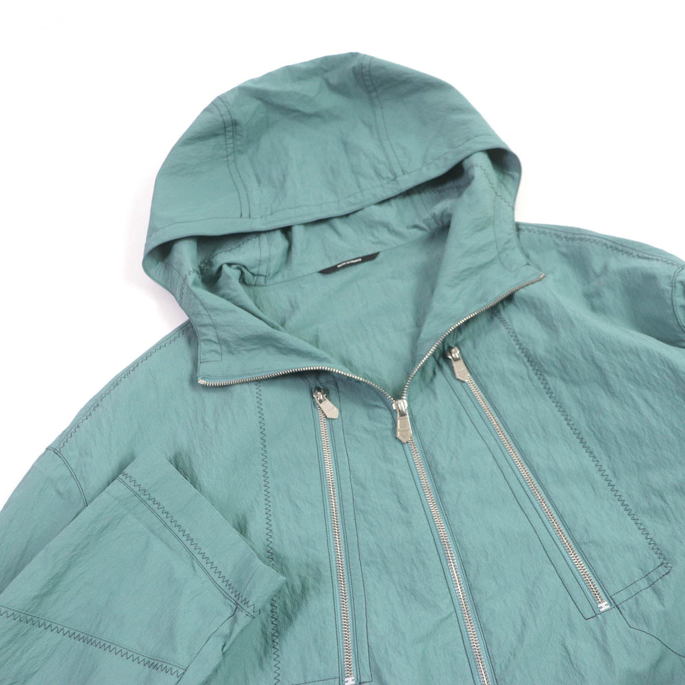 HERMES coat Main: 58% cupra, Main: 42% nylon, Part: 100% cotton Light blue mens 48 Used Authentic