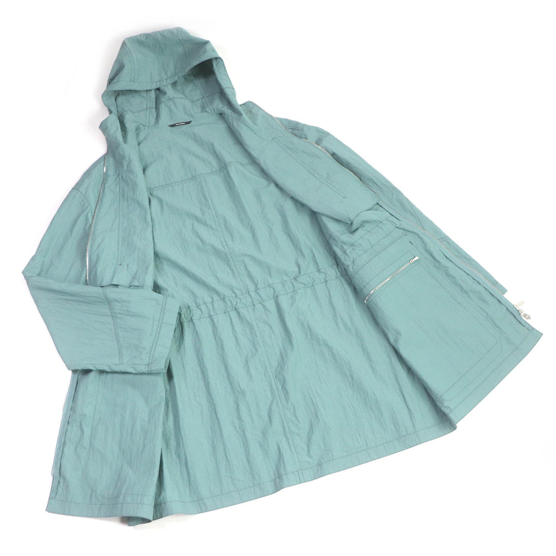 HERMES coat Main: 58% cupra, Main: 42% nylon, Part: 100% cotton Light blue mens 48 Used Authentic