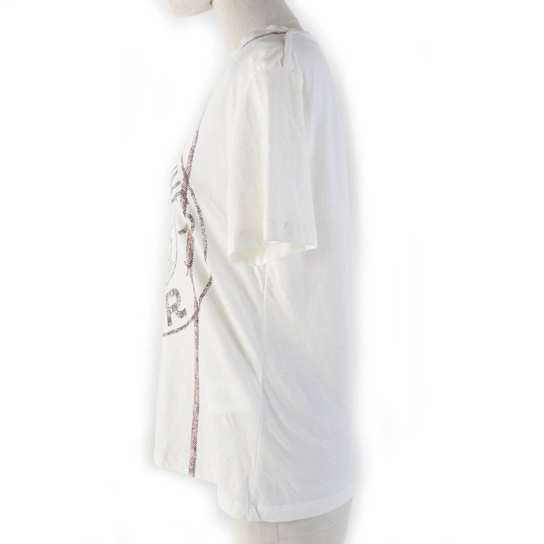Christian Dior Short sleeve T-shirt 243T09A4426 Main: 85% cotton, Main: 15% linen Ivory Women S Used Authentic