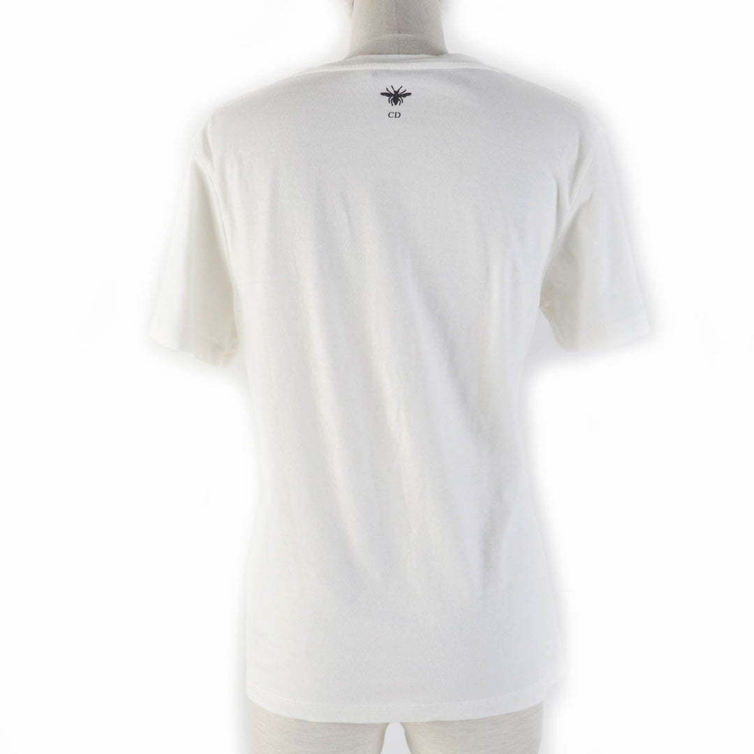 Christian Dior Short sleeve T-shirt 243T09A4426 Main: 85% cotton, Main: 15% linen Ivory Women S Used Authentic