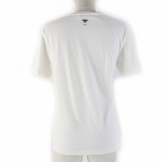 Christian Dior Short sleeve T-shirt 243T09A4426 Main: 85% cotton, Main: 15% linen Ivory Women S Used Authentic