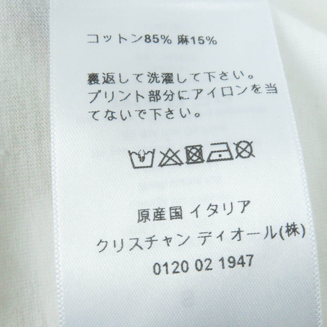 Christian Dior Short sleeve T-shirt 243T09A4426 Main: 85% cotton, Main: 15% linen Ivory Women S Used Authentic