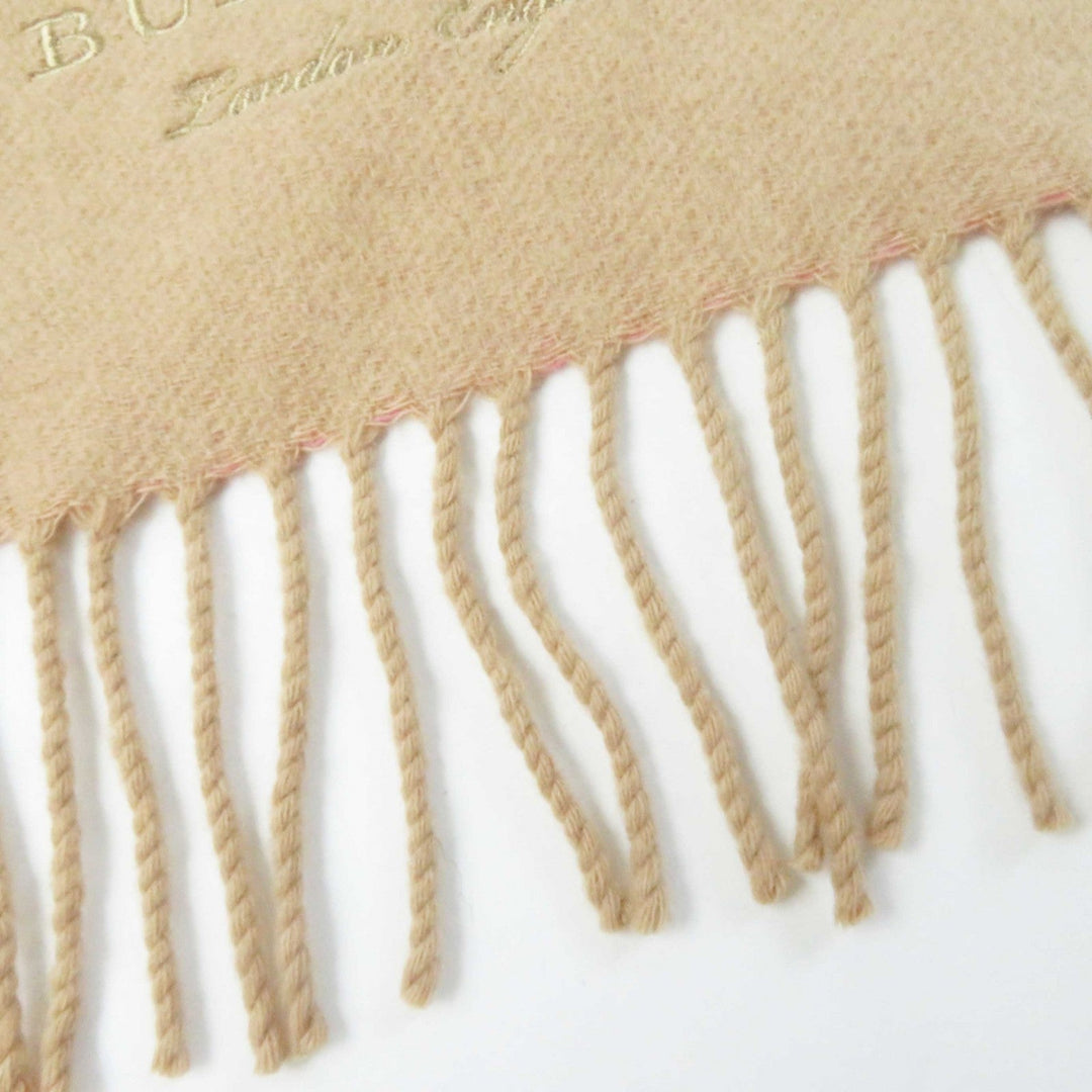 BURBERRY Scarf 4067582 Main: 100% cashmere Beige red pink Women Used Authentic